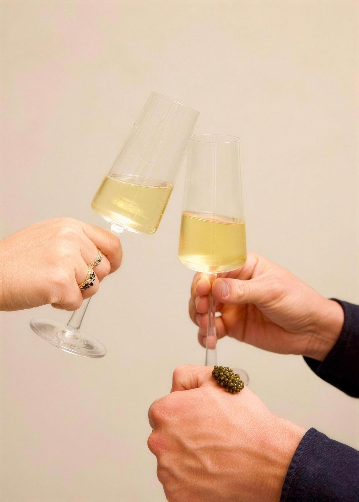Proosten met champagne
