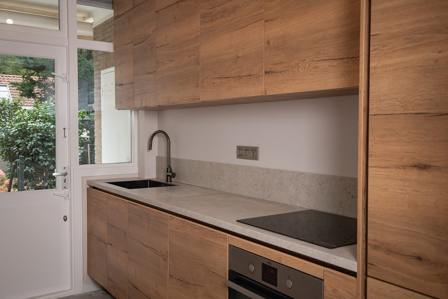 Houten keuken, werkblad