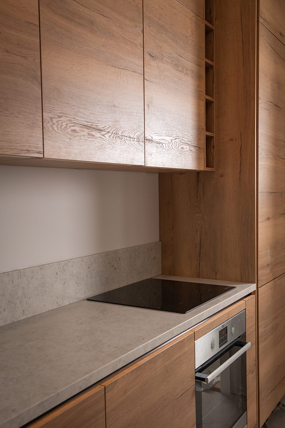 Houten keuken, detail