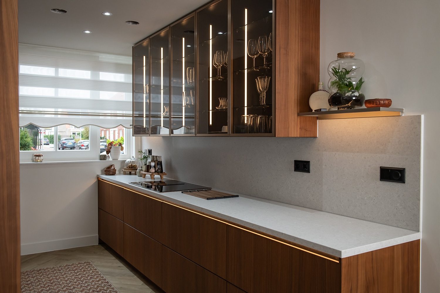 Moderne houten keuken